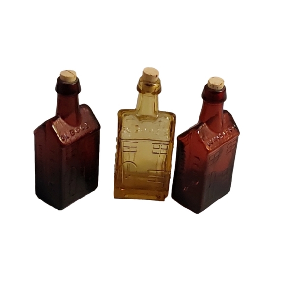 VINTAGE WHEATON  WHISKEY HOUSE BOTTLE FLASK WITH CORK - Picture 2 of 2